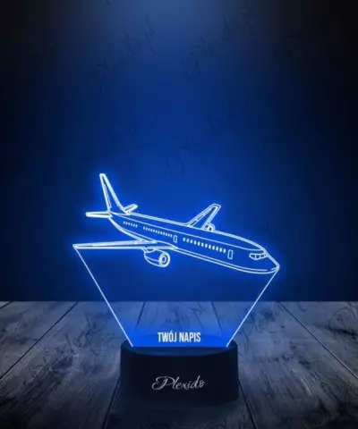 Lampka LED 3D Plexido Prezent Dla Pilota Samolot Pasażerski - 2