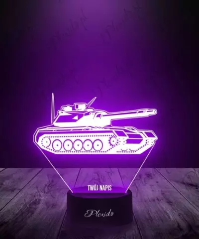Lampka LED 3D Plexido Prezent Czołg Wojskowy - 2
