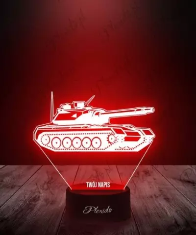 Lampka LED 3D Plexido Prezent Czołg Wojskowy - 3
