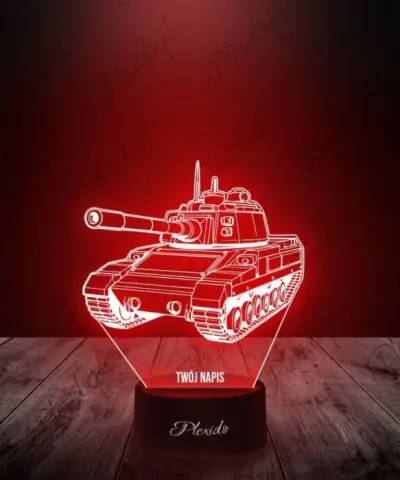 Lampka LED 3D Plexido Prezent Czołg Wóz Bojowy - 3