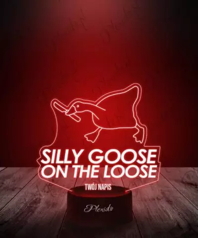 Lampka LED 3D Plexido Prezent Silly Goose Gęś - 2