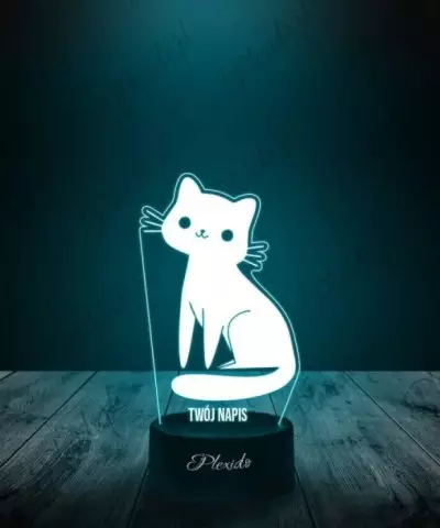 Lampka LED 3D Plexido Prezent Kot Koteczek - 2