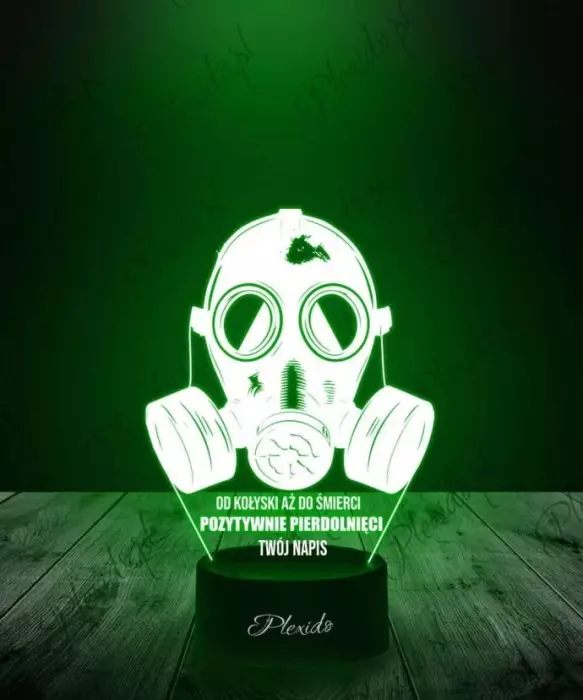 Lampka LED 3D Plexido Prezent Vixa Maska Przeciwgazowa - 1