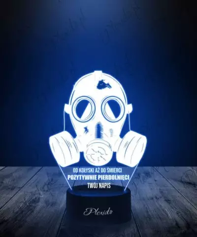 Lampka LED 3D Plexido Prezent Vixa Maska Przeciwgazowa - 3