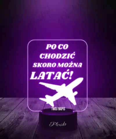 Lampka LED 3D Plexido Prezent Vixa Samolot - 2