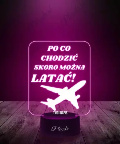 Lampka LED 3D Plexido Prezent Vixa Samolot - 3