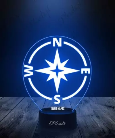 Lampka LED 3D Plexido Prezent Kompas - 1