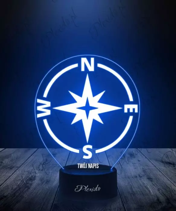 Lampka LED 3D Plexido Prezent Kompas - 1
