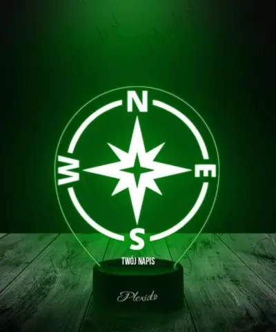 Lampka LED 3D Plexido Prezent Kompas - 2