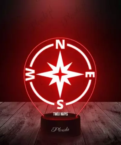 Lampka LED 3D Plexido Prezent Kompas - 3