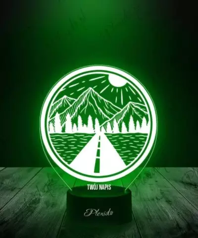 Lampka LED 3D Plexido Prezent Podróże Góry - 1