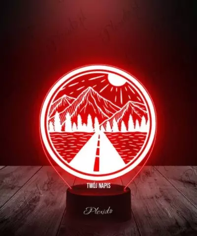 Lampka LED 3D Plexido Prezent Podróże Góry - 2