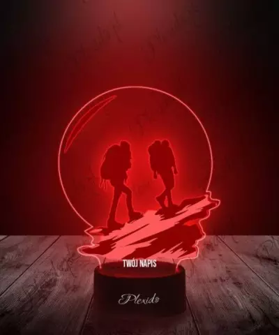 Lampka LED 3D Plexido Prezent Góry Turyści - 2