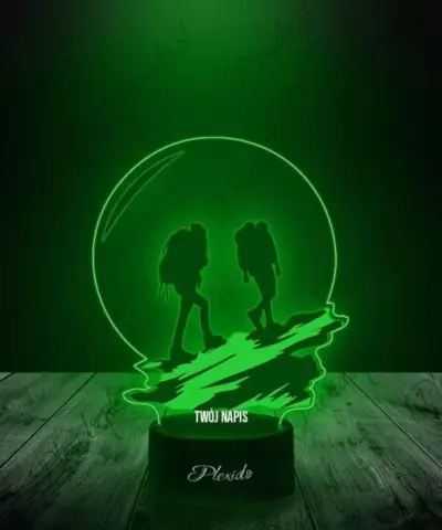 Lampka LED 3D Plexido Prezent Góry Turyści - 3