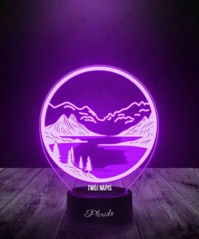 Lampka LED 3D Plexido Prezent Góry Krajobraz - 3