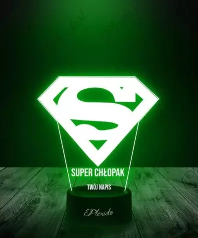 Lampka LED 3D Plexido Prezent Dzień Chłopaka Super Chłopak - 2
