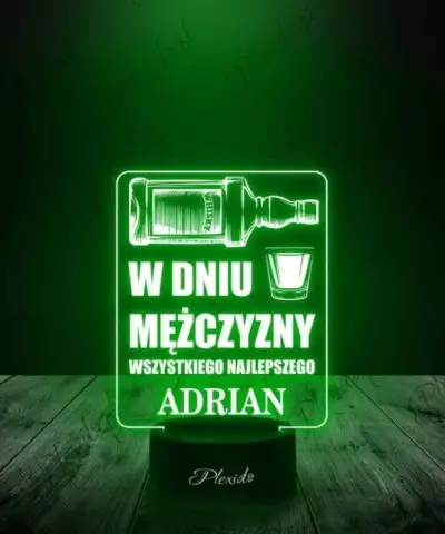 Lampka LED 3D Plexido Prezent Dzień Mężczyzny Życzenia - 2