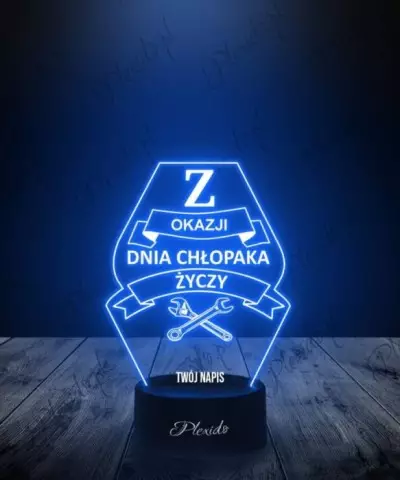 Lampka LED 3D Plexido Prezent Okazja Dzień Chłopaka - 3