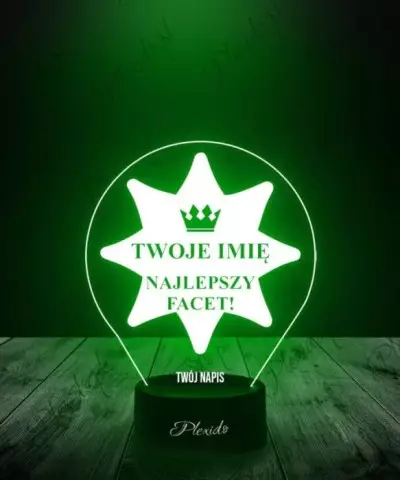 Lampka LED 3D Plexido Prezent Dzień Mężczyzny Upominek - 1