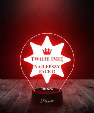 Lampka LED 3D Plexido Prezent Dzień Mężczyzny Upominek - 2