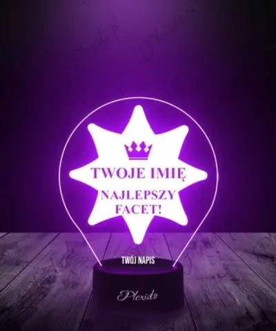 Lampka LED 3D Plexido Prezent Dzień Mężczyzny Upominek - 3