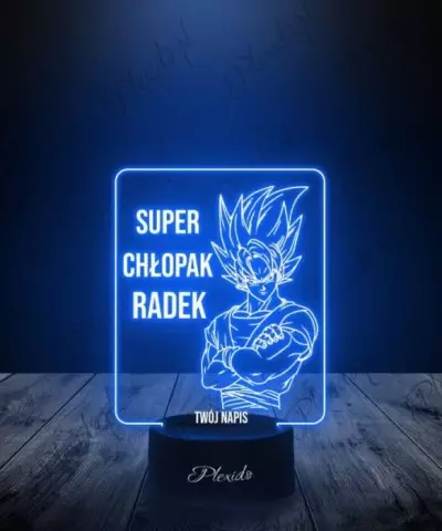 Lampka LED 3D Plexido Prezent Dzień Chłopaka Dragon Ball Goku - 2