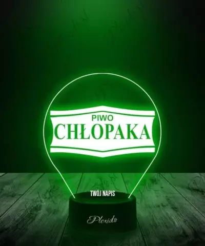 Lampka LED 3D Plexido Prezent Piwo Chłopaka - 1