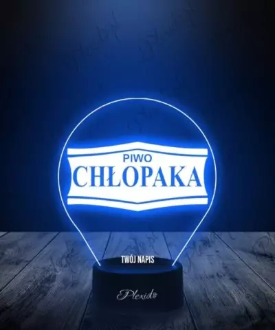 Lampka LED 3D Plexido Prezent Piwo Chłopaka - 3