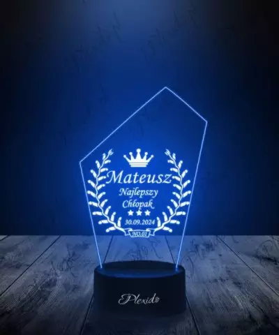 Lampka LED 3D Plexido Prezent Dzień Chłopaka Najlepszy Chłopak - 1