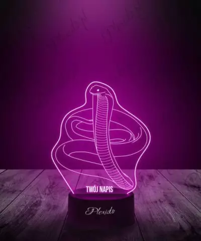 Lampka LED 3D Plexido Prezent Gad Wąż Kobra - 2