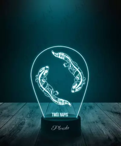 Lampka LED 3D Plexido Prezent Jaszczurki Gekony - 1