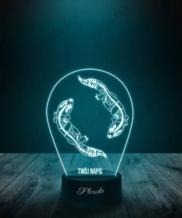 Lampka LED 3D Plexido Prezent Jaszczurki Gekony - 1