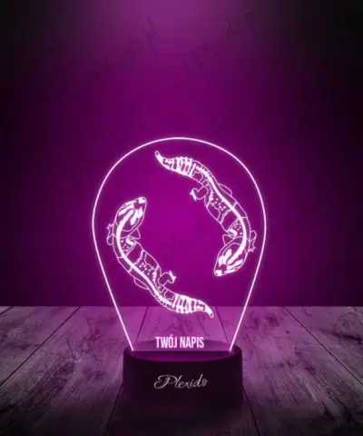 Lampka LED 3D Plexido Prezent Jaszczurki Gekony - 2