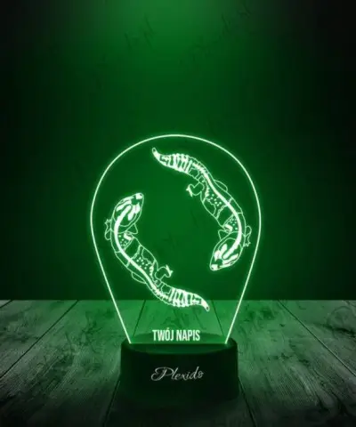Lampka LED 3D Plexido Prezent Jaszczurki Gekony - 3
