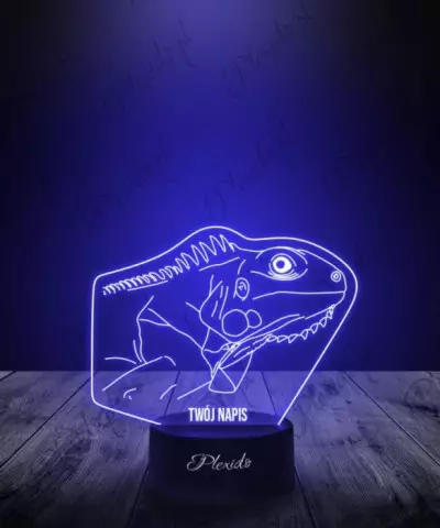 Lampka LED 3D Plexido Prezent  Jaszczurka Legwan - 1