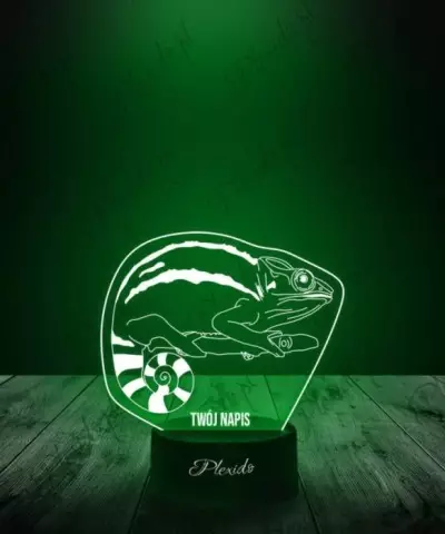 Lampka LED 3D Plexido Prezent Jaszczurka Kameleon - 2