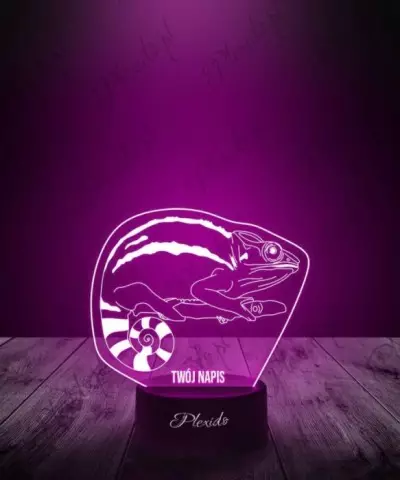 Lampka LED 3D Plexido Prezent Jaszczurka Kameleon - 3