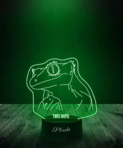 Lampka LED 3D Plexido Prezent Gekon Orzęsiony - 2