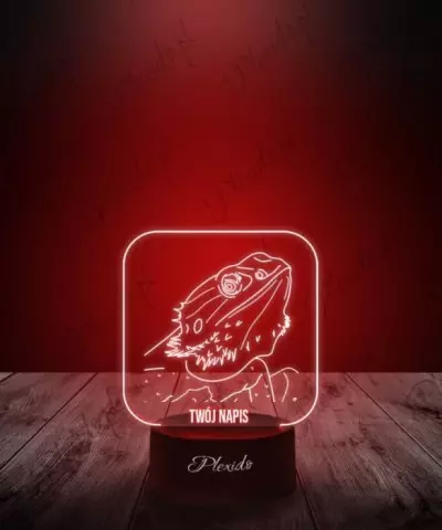Lampka LED 3D Plexido Prezent Jaszczurka Agama Brodata - 2