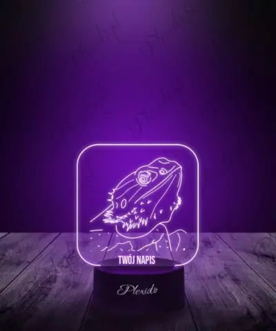 Lampka LED 3D Plexido Prezent Jaszczurka Agama Brodata - 3