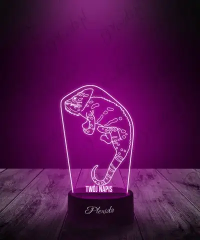 Lampka LED 3D Plexido Prezent Kameleon Jaszczurka - 3