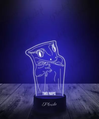 Lampka LED 3D Plexido Prezent  Jaszczurka Orzęsiona - 1