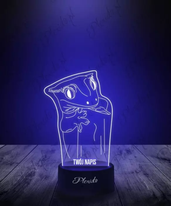 Lampka LED 3D Plexido Prezent  Jaszczurka Orzęsiona - 1