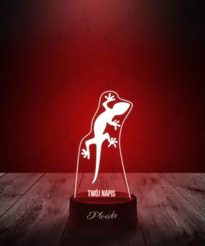 Lampka LED 3D Plexido Prezent Gad Jaszczurka Gekon - 3