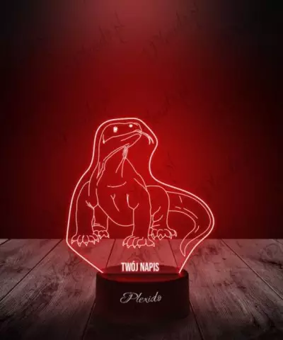 Lampka LED 3D Plexido Prezent Waran z Komodo - 2
