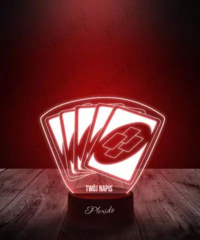 Lampka LED 3D Plexido Prezent Karty Uno - 3