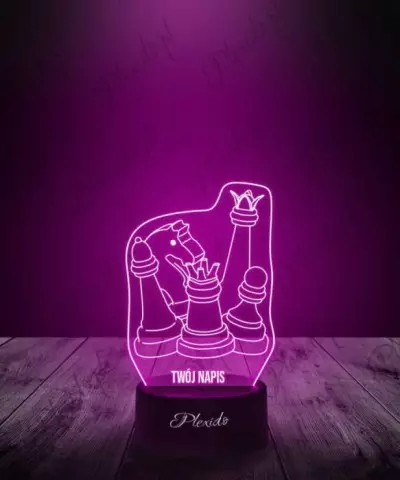 Lampka LED 3D Plexido Prezent Szachy Pionki - 3