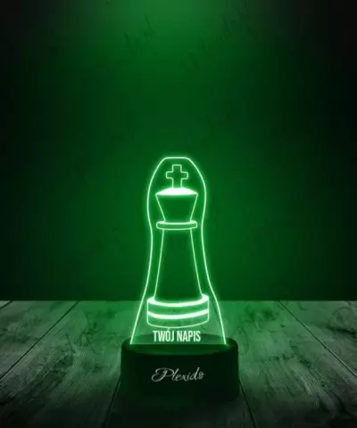 Lampka LED 3D Plexido Prezent Szachy Pionek Król - 3
