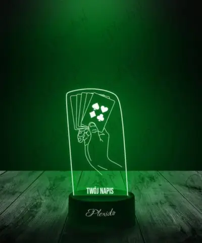 Lampka LED 3D Plexido Prezent Talia Kart w Ręce - 2