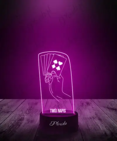 Lampka LED 3D Plexido Prezent Talia Kart w Ręce - 3